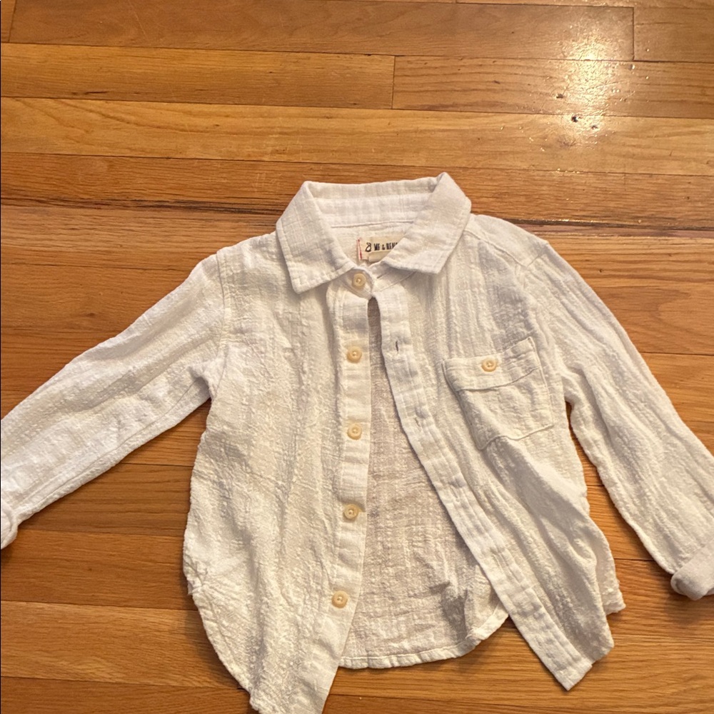 Me & Henry White Button-Down Shirt